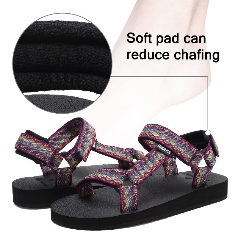 CIOR Women's Sport Sandals Hiking Sandals with Arch Support Yoga Mat Insole Outdoor Light Weight Water Shoes-U119SLX022-Purple-40 - Image 5